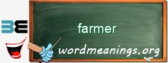 WordMeaning blackboard for farmer